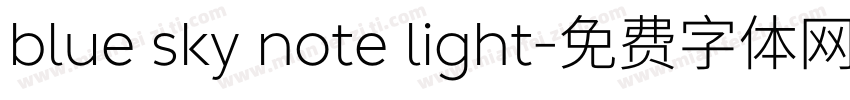 blue sky note light字体转换